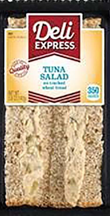 Label, Deli Express Tuna Salad Wedge on Wheat