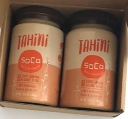 b) jar labeling SoCo tahini