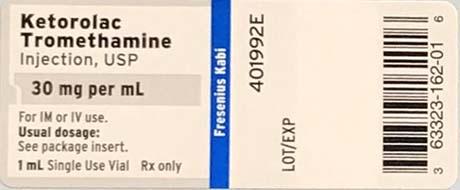 Ketorolac Tromethamine Injection, USP, 30 mg/mL label