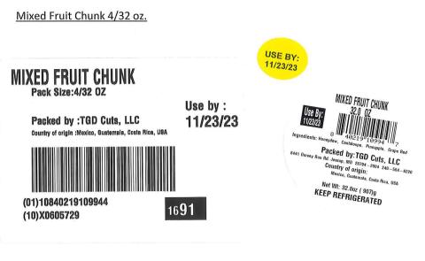 Label for Mixed Fruit Chunk 4/32 oz. 