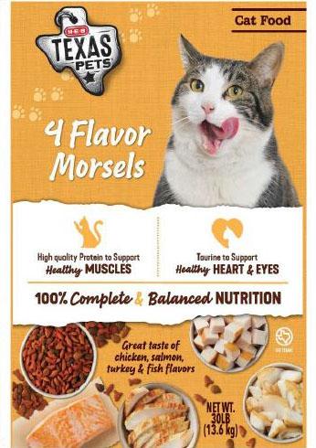 31. “TEXAS PETS 4 Flavor Morsels, cat food”