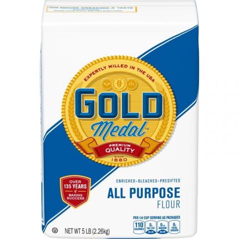 Image 3 – Labeling, Gold Medal Bleached All Purpose Flour, Net WT 5 LB