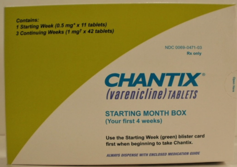 Photo 3: “Chantix (varenicline) Tablets, 0.5/1 mg, Starting Month Box”