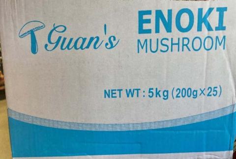 Case: Guan’s Enoki Mushroom, NET WT. 5kg.