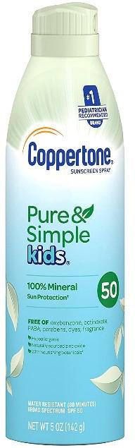 Product image Coppertone Pure & Simple Kids SPF 50 Spray 