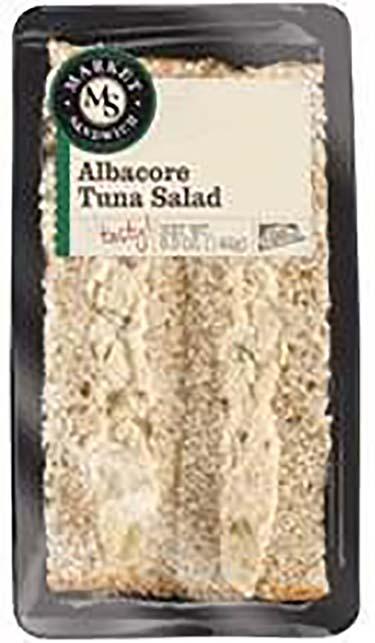 Label, Market Sandwich Albacore Tuna Salad