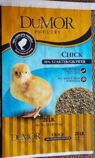 Photo 7: Label, DuMOR Poultry Chick Starter/Grower 20%, Label