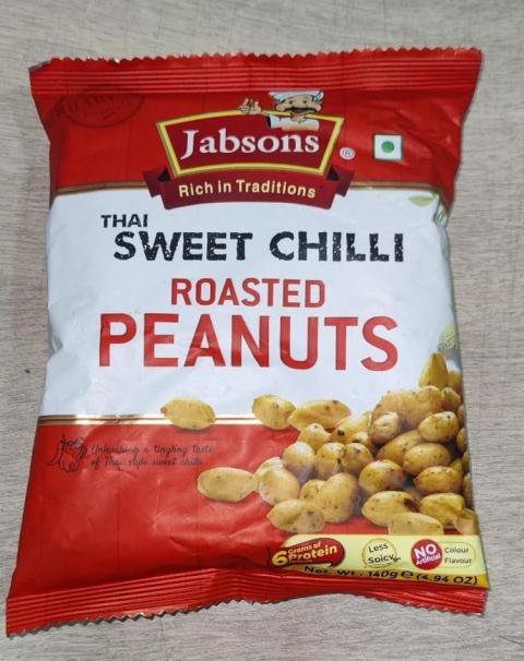 THAI SWEET CHILLI ROASTED PEANUTS FRONT SIDE