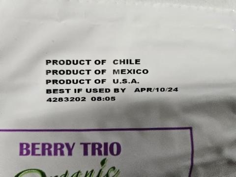 Image 8 – Labeling, Rader Farms Berry Trio, image of product coding
