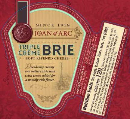 Joan of Arc Tripe Cream repack label for 6.5lb.