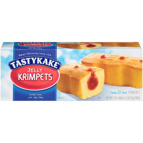 Photo – TASTYKAKE JELLY KRIMPETS 12 count box Sponge Cakes with Jelly Filling