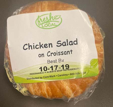 Front Label, Fresh and Local Chicken Salad on Croissant