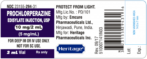 Label:  Prochlorperazine Edisylate Injection, USP, 10mg/2mL (5mg/mL)