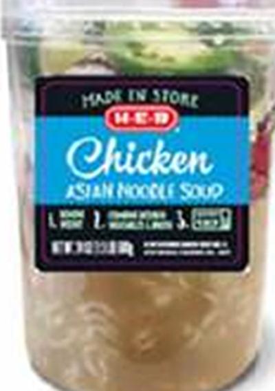 Label, H-E-B Asian Noddle Cup Chicken