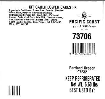 Label, Kit Cauliflower Cakes FK