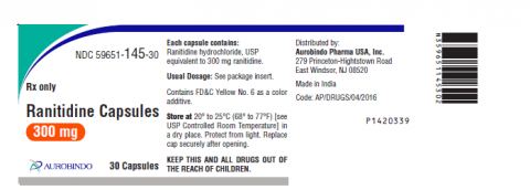 Label, Ranitidine Capsules, 300 mg, 30 capsules