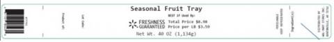 Label, Seasonal Fruit Tray, 40 oz.