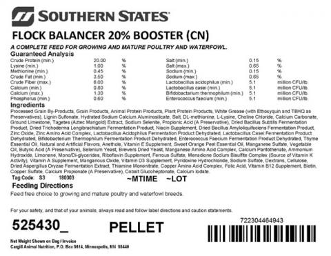 Label, Southern States Flock Balancer 20% Booster (CN)
