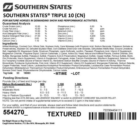 Label, Southern States Triple 10 (CN)