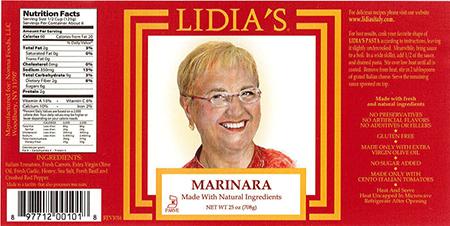 Lidia’s Marinara Sauce, Net Wt. 25 oz