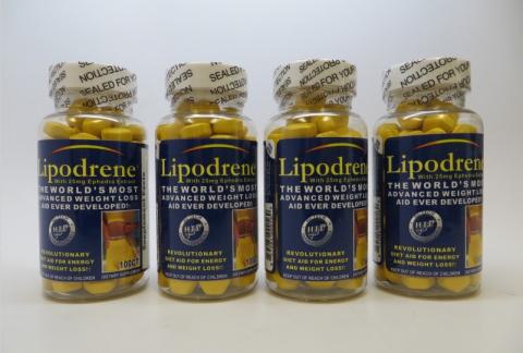 Lipodrene w/25mg Ephedra Extract, product in bottle photo