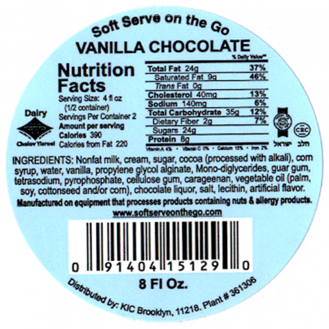 14. Ingredients and nutrition facts Vanilla Chocolate flavor 
