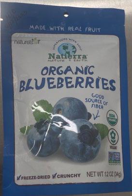Front of Packaging, Natierra Organic Blueberries