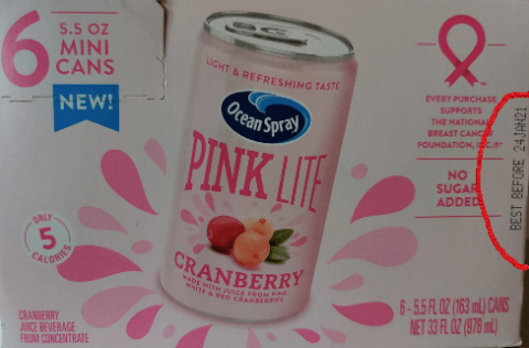 Pink Lite Cranberry Juice Drink, 5.5oz