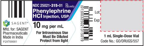 Photo 1 – Labeling, Phenylephrine HCl Injection