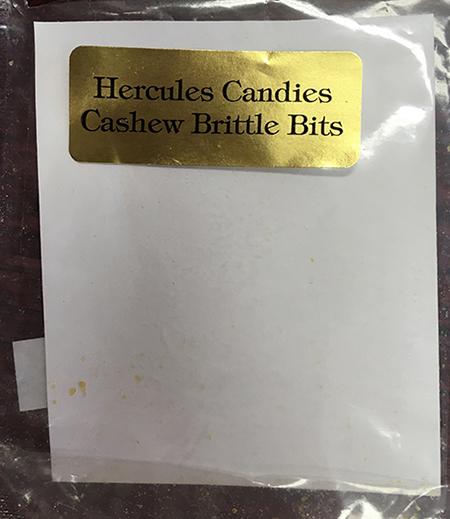 “Hercules Candies Cashew Brittle Bits”
