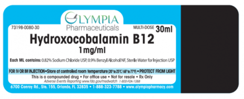 Labeling, Hydroxocobalamin 1mg/ml, 30 ml vial