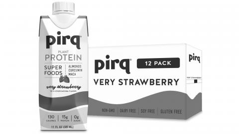 Pirq Plant Protein Very Strawberry 12ct 325ml cartons