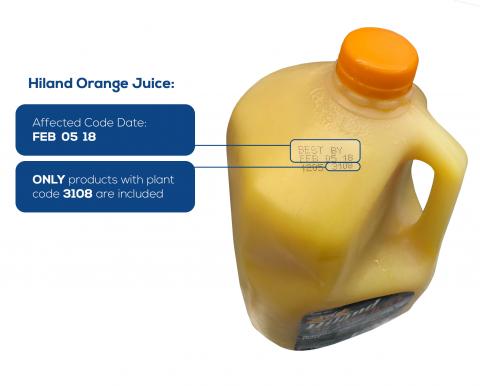 Product image, code location of Hiland Orange Juice.jpg