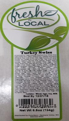 Product label, Fresh & Local, Tukey Swiss