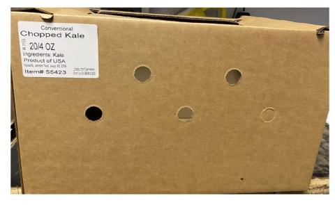 Product packaging box Conventional Chopped Kale