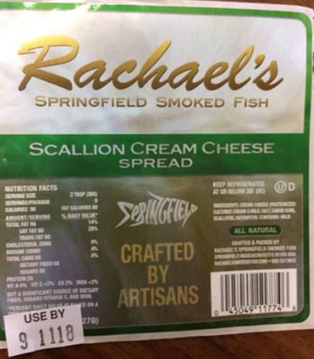 Rachael's Springfield Smoked Fish, Scallion Spring Cheese Spread