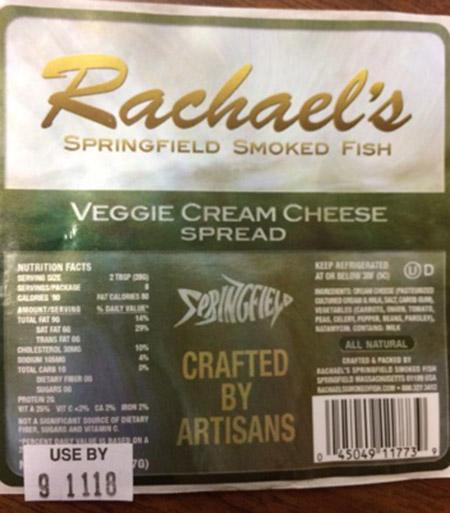 Rachael's Springfield Smoked Fish, Veggie Spring Cheese Spread