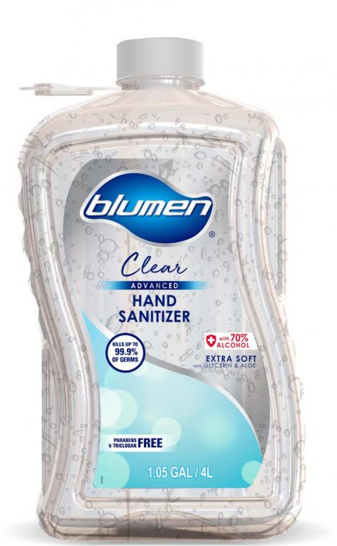 Image 2 - Product image, BLUMEN ADVANCED CLEAR HAND SANITIZER 1.05 GAL