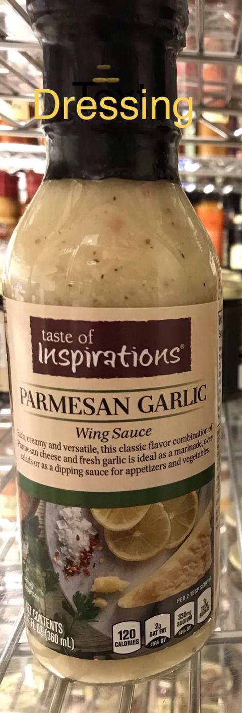 Image 1 - Taste of Inspirations Parmesan Garlic Wing Sauce, 12 oz.