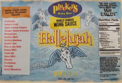 Pluckers Wing Bar World Famous Wing Sauce Hallelujah 12 oz.