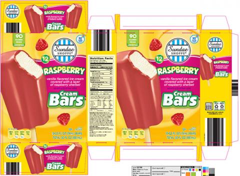 Sundae Shoppe 12pk Raspberry Cream Bars