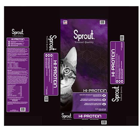 Image – Sprout, HI-PROTEIN, FOOD FOR CATS, NET WT. 40 LBS.