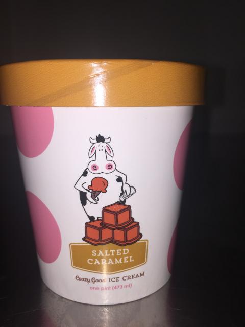 The Comfy Cow Salted Caramel, PINT – 473 mL, UPC 852009005216