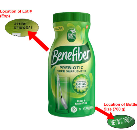 Label, Benefiber Prebiotic Fiber Supplement, 760G