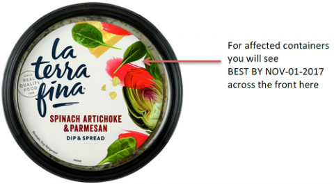 Spinach Artichoke & Parmesan Dip & Spread, Top Label