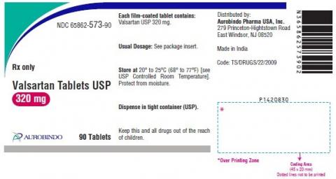 Image 2 - Valsartan Tablets USP, 320 mg, 90 Tablets, Aurobindo