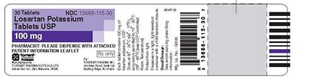“Product Labeling of Losartan Potassium Tablet, USP 100 mg, 30 tablets” 