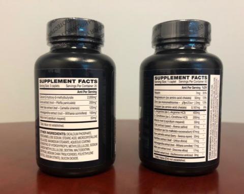 Back bottle labels, Advocare Muscle Strength and Advocare Nighttime Recovery dietary supplements