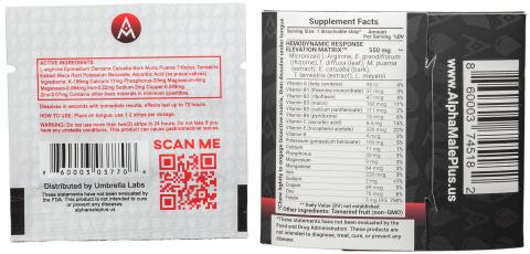 Ingredient list, foil pouch back label