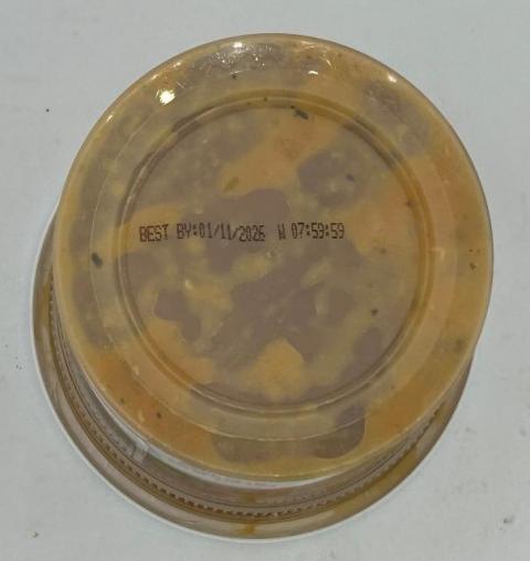 Bottom of container with coding, Meal Simple Red Lentil Dal Soup